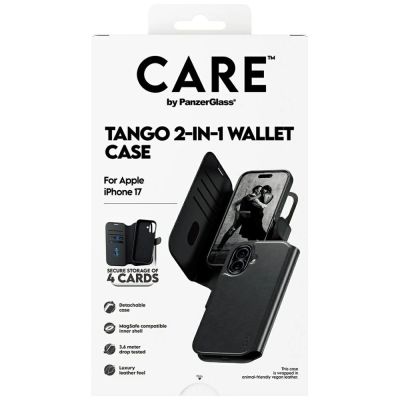 5. Etui CARE by PanzerGlass Feature Tango 2w1 Wallet Case MagSafe na iPhone 17 - czarne