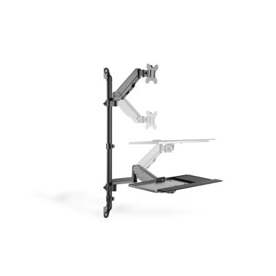 8. Ramię naścienne pojedyncze LCD+klawiatura, max.32"max. 8kg, uchylno-obrotowe