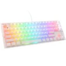 Klawiatura do gier Ducky One 3 Aura White TKL RGB LED - Kailh Jellyfish Y US - Biała klawiatura do gier w formacie TKL - Układ US - Możliwość wymiany podczas pracy - z charakterystycznym podświetleniem RGB - Przełączniki mechaniczne: Kailh Jellyfish