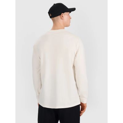 5. Longsleeve regular z nadrukiem męski 4F 4FWSS25TLONM392-11S