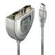 Lindy 42889 kabel równoległy Srebrny 0,6 m USB Typu-A DB-9