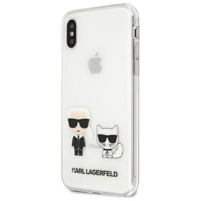 2. Etui Karl Lagerfeld Karl & Choupette na iPhone Xs Max - przezroczyste