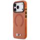 2. Etui BMW M IML Shockproof Metal Logos MagSafe na iPhone 17 Pro - promarańczowe
