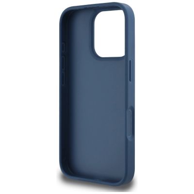 7. Etui Guess Grained Roses Big 4G logo na iPhone 16 Pro Max - niebieskie