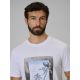 3. T-shirt regular z nadrukiem męski 4F 4FWSS26TTSHM3034-10S