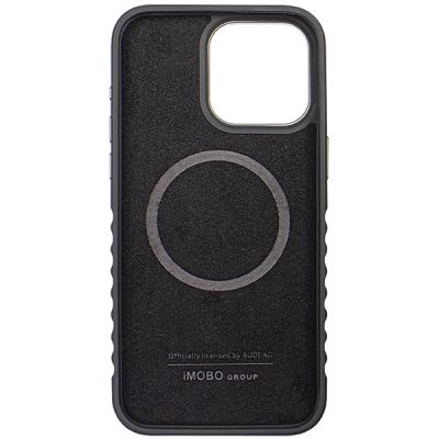 6. Etui Audi Genuine Leather z MagSafe na iPhone 14 Pro Max - czarno-czerwone