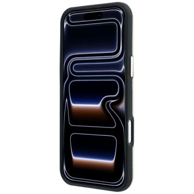 5. Etui Guess Grained Round Strass Logo MagSafe na iPhone 18 Pro / 17 Pro - beżowe