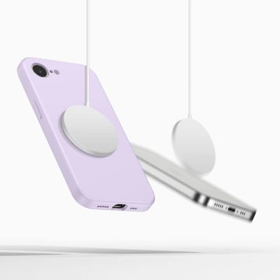 2. Etui Tech-Protect Liquid Silicone MagSafe na iPhone 16e / 17e - fioletowe