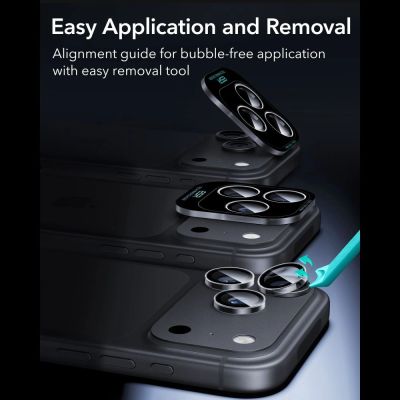 7. Szkło hartowane na aparat ESR Armorite Camera Protector na iPhone 18 Pro / 18 Pro Max - dark cherry