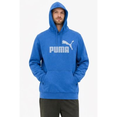 2. Puma bluza sportowa kangurka z kapturem męska niebieska bawełniana