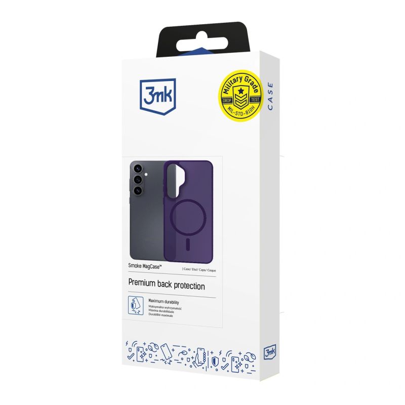 15. Etui 3mk Smoke MagCase na iPhone 17 - fioletowe-półprzezroczyste