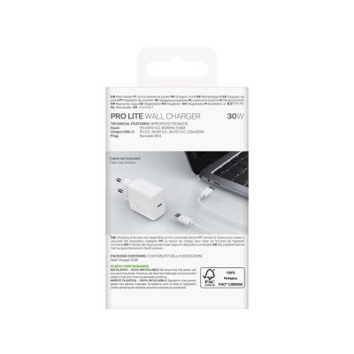 3. Ładowarka sieciowa Puro PROLITE 30W USB-C - biała