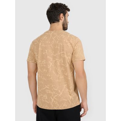 2. T-shirt regular z nadrukiem męski 4F 4FRAW25TTSHM3379-83A