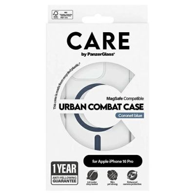 4. Etui CARE by PanzerGlass Flagship Case z MagSafe na iPhone 16 Pro - niebieskie