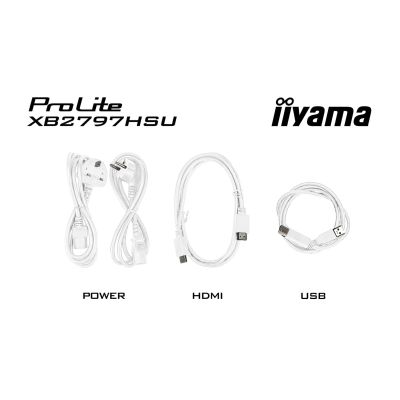 34. iiyama ProLite XB2797HSU-W1 monitor komputerowy 68,6 cm (27") 1920 x 1080 px Full HD LED Biały