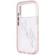 7. Etui Karl Lagerfeld IML Big Signature Resin Metal Frame na iPhone 18 Pro Max / 17 Pro Max - różowe