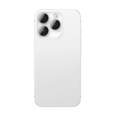 2. Szkło hartowane AMAZINGTHING AR Aluminium 3 Lens Glass z ramką na soczewki aparatu do iPhone 16 Pro / 16 Pro Max - srebrne