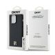 8. Etui DKNY Leather Monogram Pattern Metal Logo MagSafe na iPhone 14 Pro Max - czarne
