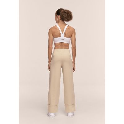 2. Spodnie damskie CASALL Aria Turn Up Straight Jogger kolor beżowy