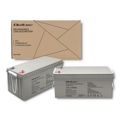 7. QOLTEC AKUMULATOR AGM 12V | 200AH | MAX.3000A