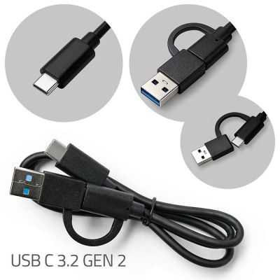 10. Qoltec Stacja dokująca dysków SSD M.2 NVMe| PCIe | USB-C | 20Gb/s | DUAL 2 x 8TB | klonowanie offline