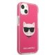 4. Etui Karl Lagerfeld Choupette Head na iPhone 13 mini - fuksjowy