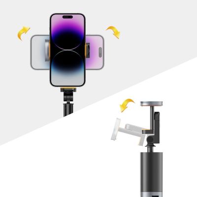 4. Selfie stick Tech-Protect L08S Bluetooth z pilotem, tripodem do 141cm - czarny