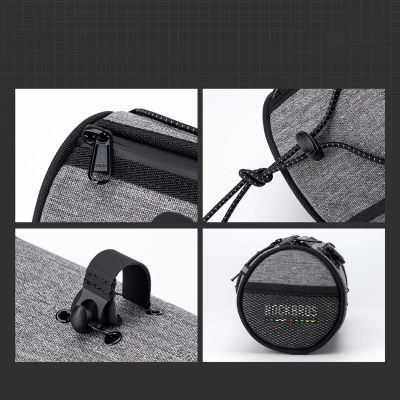 12. Torba na kierownicę 1,5L Rockbros TL002 ROAD TO SKY wodoodporna – szara