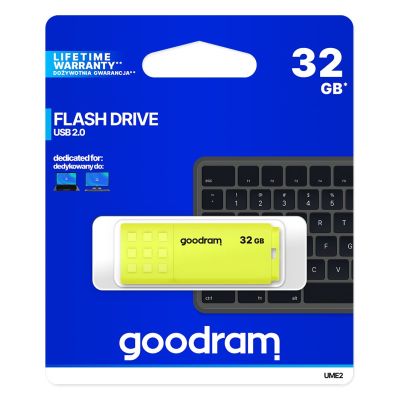 4. Pendrive GoodRam UME2 UME2-0320Y0R11 (32GB; USB 2.0; kolor żółty)