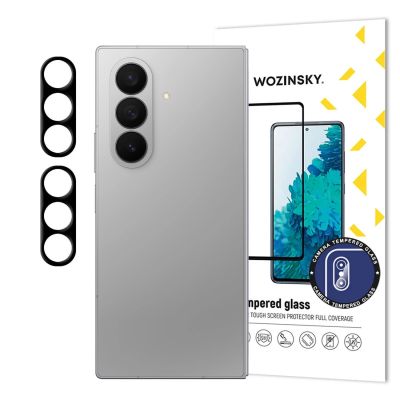 Czarne szkło na aparat Wozinsky Full Camera Glass na Samsung Galaxy Z Fold 7, zestaw 2 sztuk