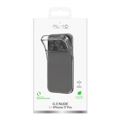 2. Etui Puro 0.3 Nude Ultra-Slim TPU na iPhone 17 Pro - przezroczyste