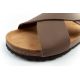 6. Bio Bio buty laczki męskie klapki profilowane skóra naturalna brązowe
