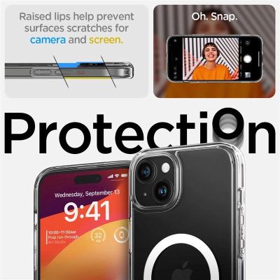 5. Spigen Ultra Hybrid S MagSafe, crystal clear - iPhone 15 Plus