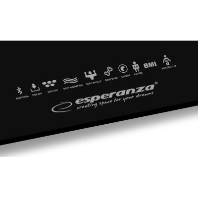 10. Waga z funkcją bluetooth Esperanza EBS016K (kolor czarny)