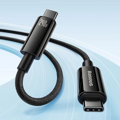 5. Kabel Baseus CAWJ040001 USB-C - USB-C 240W 480Mb/s 1m - czarny