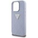 6. Etui Guess Hot Stamp 4G Pattern Triangle Metal Logo na iPhone 16 Pro Max - fioletowe