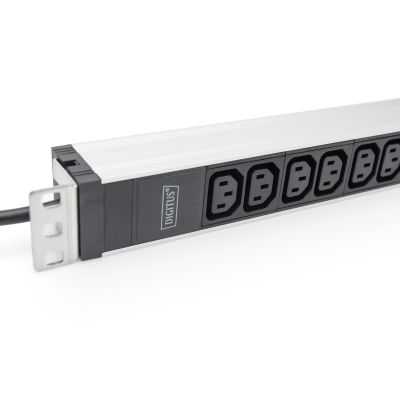 3. Listwa zasilająca PDU 19" Rack, 12x gniazdo C13 16A/230 V, 2.0m, 1x wtyk unischuko, 16A, aluminiowa