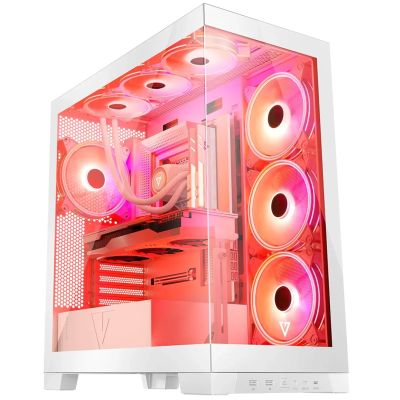 3. MODECOM OBUDOWA VOLCNO SPACE APEX ARGB MIDI WHITE