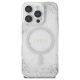 3. Etui Guess Resin Gradient Glitter MagSafe na iPhone 16 Pro - srebrne