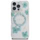 3. Etui Guess Resin Flowers Glitter MagSafe na iPhone 16 Pro - przezroczysto-zielone