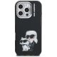 3. Etui Karl Lagerfeld IML Aquarelle Karl & Choupette & Logo na iPhone 16 Pro czarne