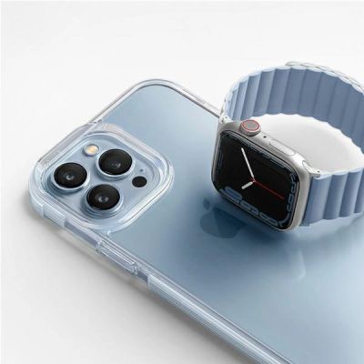 9. Pasek Uniq Revix na Apple Watch 1/2/3/4/5/6/7/8/SE/SE2/Ultra 42/44/45/49mm - biało-niebieski