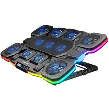 Podstawka chłodząca Rampage GLACIERS50 Gamingowa pod laptop 14–17”, 2600RPM, czarna