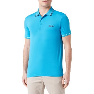 2. Koszulka Polo męska BOSS Paul Pro Turquoise/Aqua slim fit turkusowa (50506203-442)