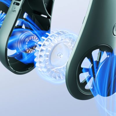 13. Wentylator Jisulife Neck Fan Life3 na kark, szyję, wiatrak przenośny USB - zielony