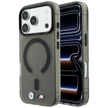 Etui BMW M IML Frosted Metal Logo & Trims MagSafe na iPhone 18 Pro / 17 Pro - czarne