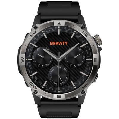 7. Smartwatch Gravity Czarny Pasek + Bransoleta GT46-1