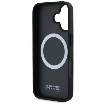 7. Etui BMW M Perforated Tricolor Line MagSafe na iPhone 16 - szare