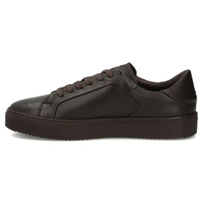 4. Skórzane półbuty męskie sneakersy brązowe Filippo MP8274