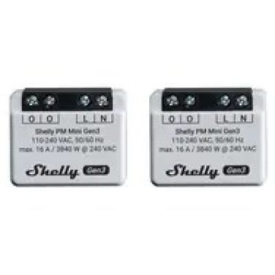 Shelly PM Mini Gen3 / Moduł pomiaru zużycia 2 szt. / Wi-Fi / Bluetooth / 16A